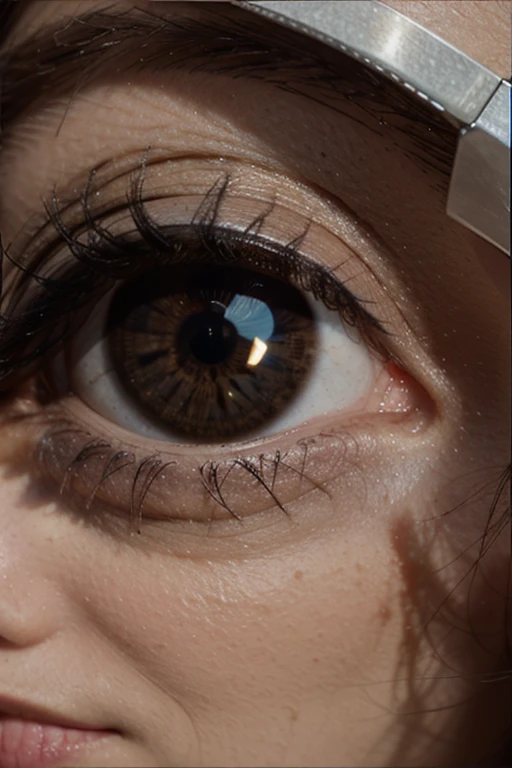 A single dilated eye 