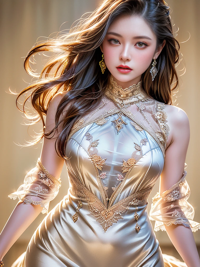 Highest quality, masterpiece, High resolution, Ousia 1, China dress, Super gorgeous face, Super gorgeous eyes, Super gorgeous hair, Kung Fu Battle