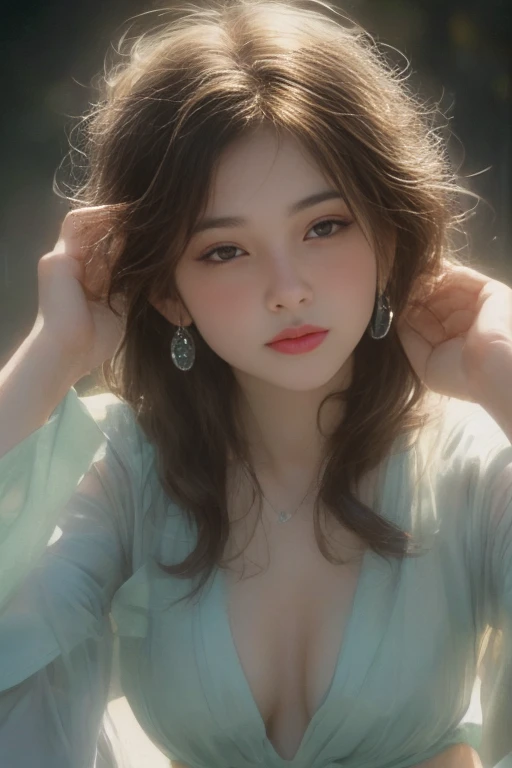 Sensual woman, beautiful and detailed eyes, beautiful and detailed lips, high-definition face, long eyelashes, elegant appearance, soft lighting, dramatic shadows, calm color palette, cinematic composition, photorealistic Stick, (Top quality), 4K, 8K, High resolution, Masterpiece: 1.2), Ultra-definition, (Real, Photorealistic, Photorealistic: 1.37), Lace pants, Sitting, sensual pose, Bold pose, Moist skin, sweaty, bare feet, ???????, embarrassed, masochistic, blushing, embarrassed, ecstatic expression, turning back, sticking out buttocks, distorted facial expression, tears flowing, heavily wet.Temple with water、White panties、sexy lingerie、You can see the bare skin、Spread your legs wide