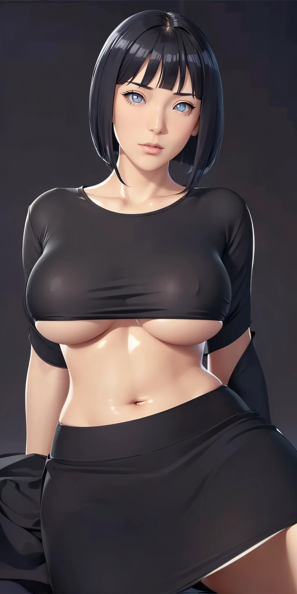(((Perfect body,White and tender skin,(((Mermaid skirt,fishtaildress,浅蓝色Mermaid skirt,stepmother_skirt_Tiktok))),(((hyuugahin, "black long hair", blue eyes,blunt bangs))),((masterpiece)),high resolution, ((Best quality at best)),masterpiece,quality,Best quality,((( Exquisite facial features,Looking at the audience,There is light in the eyes,blush,Happy,lol))),))),(((Light and shadow,Huge breasts,))),(((Looking at the camera,black background))))