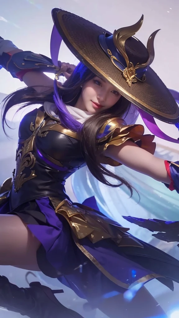 (8k, RAW photo, photorealistic:1.25) ,( lipgloss, eyelashes, gloss-face, glossy skin, best quality, ultra highres, depth of field, chromatic aberration, caustics, Broad lighting, natural shading, looking at viewer with a serene and goddess-like happiness, smile, 8k, very detailed, green eyes, close-up shot of a woman with a gun in her hand