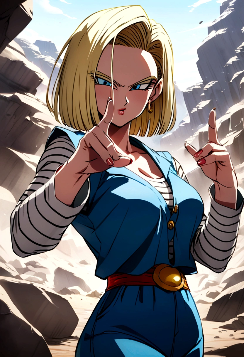 Android 18 do anime dragon ball z, fighting your lust with your fingers