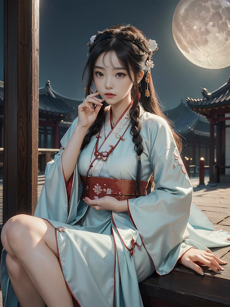 with blue sky and white clouds,Yunshan Garden,pink flowers that,cherry tree,Hanfu woman,Phoenix Crown Tiara、Meticulous embroidery、Wearing Hanfu pantyhose、Wearing sleeveless Hanfu、Transparency clearly visible、Behold, size too big、raw,(8K、quality、tmasterpiece:1.8)、(intricately details:1.8)、(真实感:1.8)、octane renderings、Complex 3D Rendering Ultra Detail, Studio soft light, Edge lights, vibrant detail, super detailing, realistic skin textures, detailface, beautidful eyes, Very detailed CG Unity 16k wallpaper, cosmetics, (detailedbackground:2.0), ((Camel toes)), ((pubic shape clearly visible)), ((Prominent posture)), (Full-body image),,Skin glows、spread your legs,Camel toe showing thigh!!!、