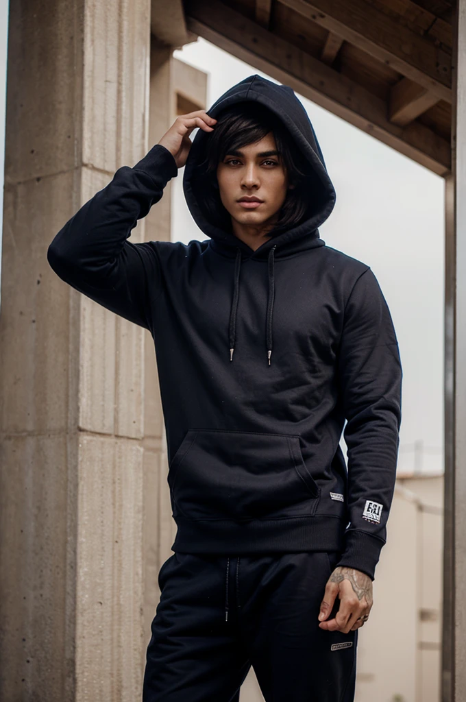 Male pseora wears a hoodie