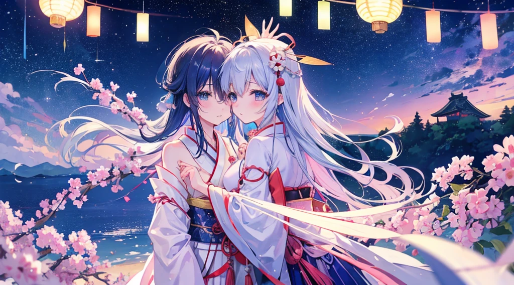 Tanabata of Japan、bless、evening、Night Sky、milky way、painful、Reunion、love affair、Once a year、longing、wish、forever