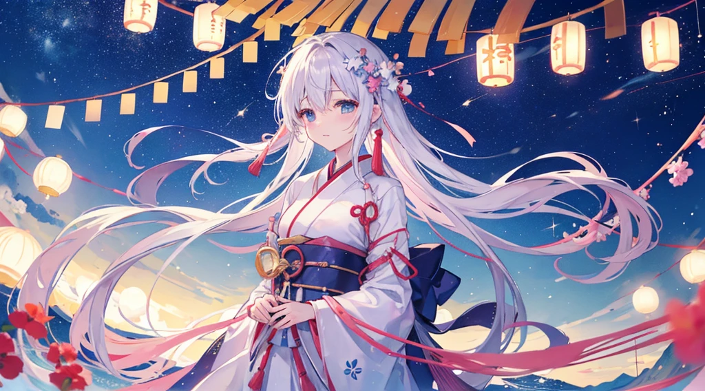 Tanabata of Japan、bless、evening、Night Sky、milky way、painful、farewell、love affair、Once a year、longing、wish、forever