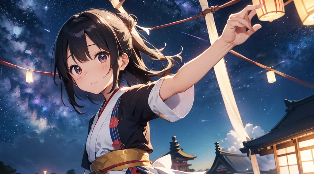 Tanabata of Japan、bless、evening、Night Sky、milky way、painful、Cross、good bye、love affair、Once a year、longing、wish、forever