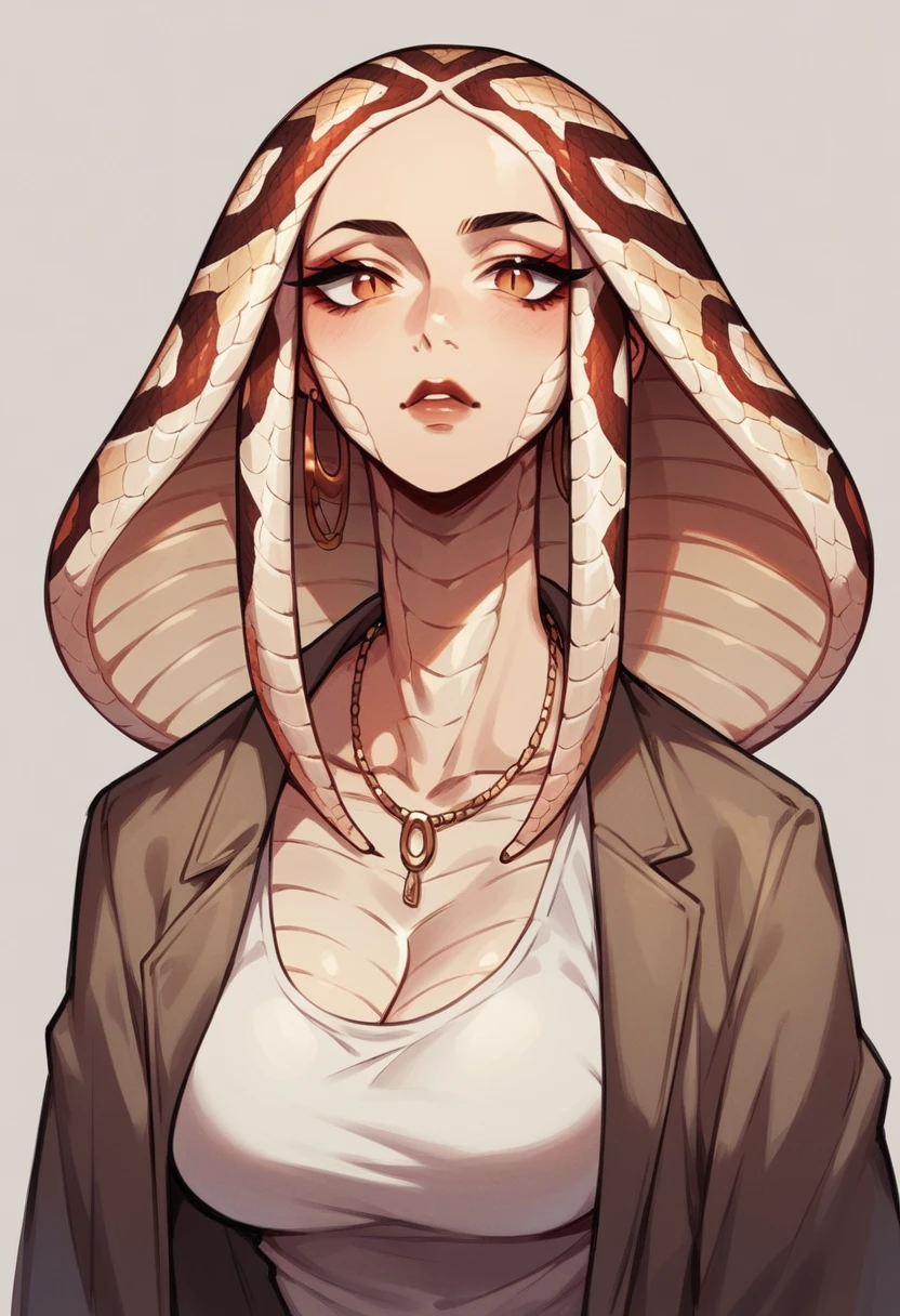 Animated lady, snake hair 