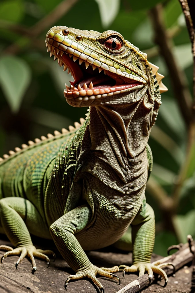 F rare phenomenon a species of lizard with blood on its teeth