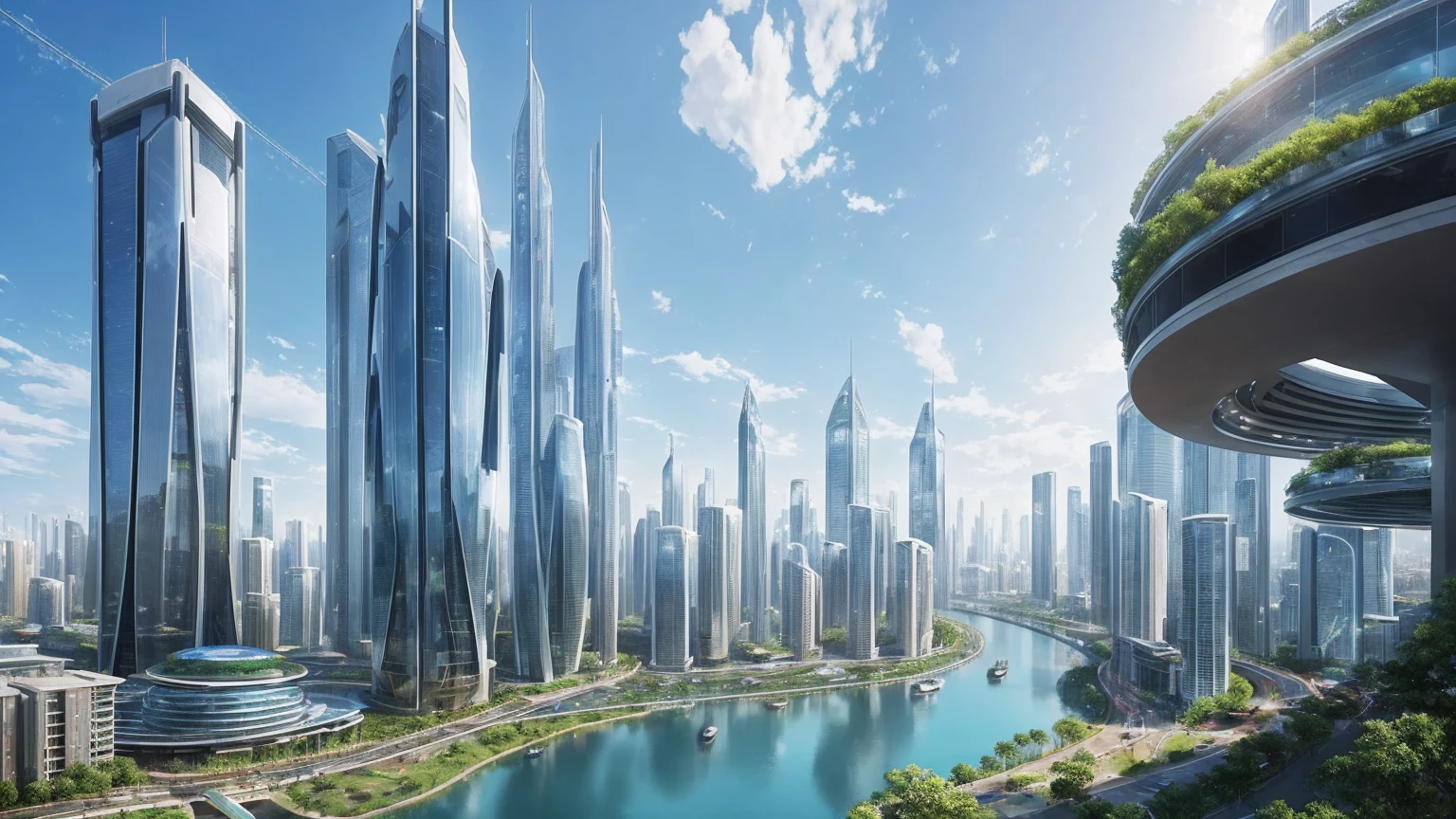 (Best quality,4K,8K,A high resolution,Masterpiece:1.2),Ultra-detailed,(Realistic,Photorealistic,photo-realistic:1.37),Futuristic floating city,Futuristic technology,Huge urban high-tech tablet platform,Airship,Floating in the sky,Futuristic city,Small airships around,High-tech hemispherical platform,Colorful lights,Advanced architecture,modernn architecture,skyscrapper,Access the cloud,Scenic beauty,view over city,Impressive design,Blend seamlessly with nature,energetic and vibrant atmosphere,Futuristic transportation system,Parking is suspended,Transparent path,Lush greenery,Sky gardens,cascading waterfalls,Magnificent skyline,reflections on the water,Sparkling river,Architectural innovation,futuristic skyscrapers,Transparent dome,The shape of the building is unusual,Elevated walkway,Impressive skyline,Glowing lights,Futuristic technology,Minimalist design,Scenic spots,Panoramic view,Cloud Piercing Tower,Vibrant colors,epic sunrise,epic sunset,Dazzling light display,magical ambiance,The future city,Urban Utopia,LuxuryLifestyle,Innovative energy,sustainable development,Smart city technology,Advanced infrastructure,Tranquil atmosphere,Nature and technology live in harmony,Awesome cityscape,Unprecedented urban planning,Architecture connects seamlessly with nature,High-tech metropolis,A cutting-edge engineering marvel,The future of urban living,Visionary architectural concept,Energy-efficient buildings,Harmony with the environment,A city floating above the clouds,Utopian dreams become reality,The possibilities are endless,State-of-the-art transportation network,Green energy integration,Innovative materials,Impressive holographic display,Advanced communication system,Breathtaking aerial view,Quiet and peaceful environment,Modernist aesthetics,Ethereal beauty