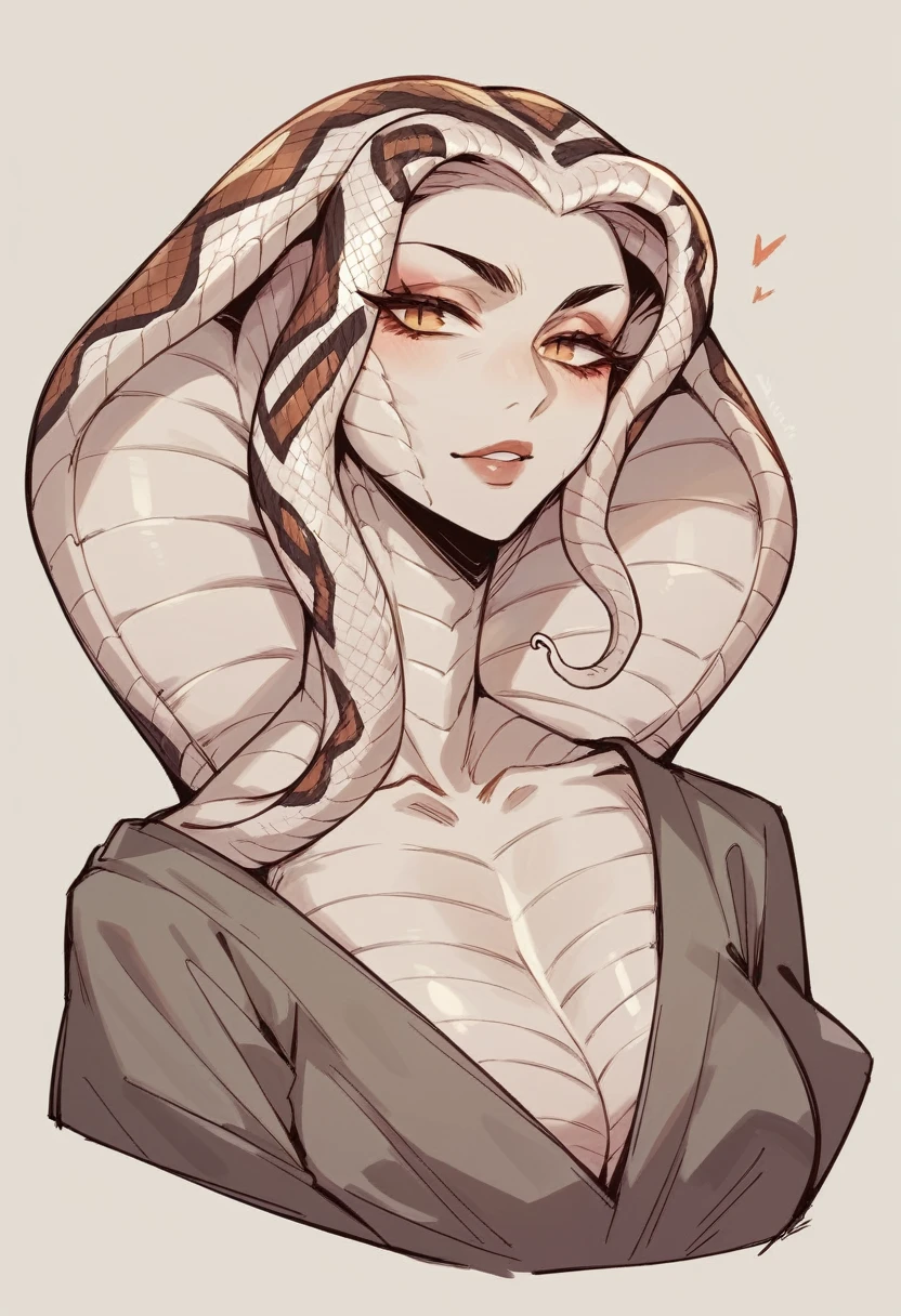 Animated lady, snake hair 