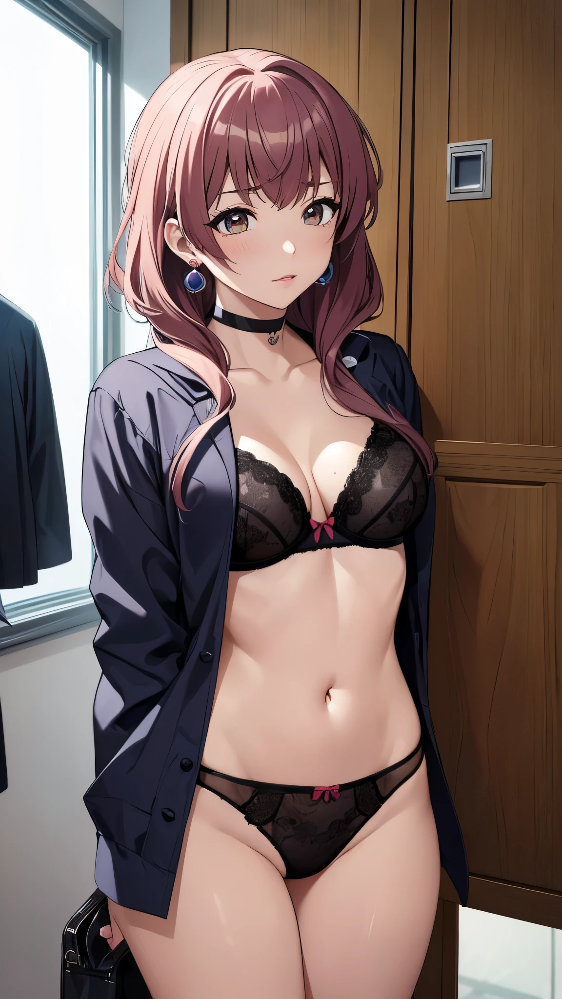8k, illustration, masterpiece, best quality, half body shot shot:1.5
couple (1man, 1 girl)
1girl, mature woman, takashirohiroko, long red hair, ((purple bra)), ((purple panties)), thighhighs, garters, perfect body, large breast, sweat on her skin, (facial expression: embarrassed, blushing),
1man, old asian man, balding white hair, wearing a brown suit, one hand softly touching girl's breast grab from behind, another hand touching girl's crotch, he is a school headmaster,
orange illumination, warm illumination, covering crotch, covering breast, nsfw, background is the school headmaster's office