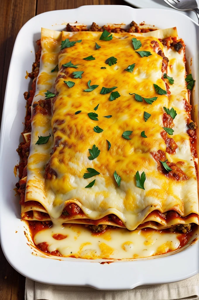 Lasagna with extra cheese