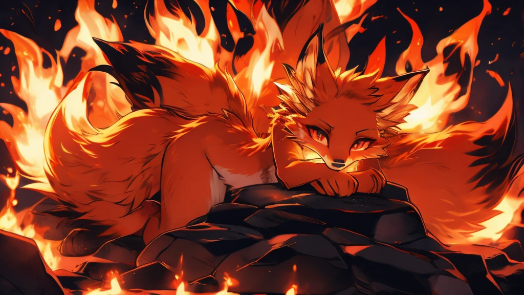 Kitsune 9 tails, add high definition_detail:1