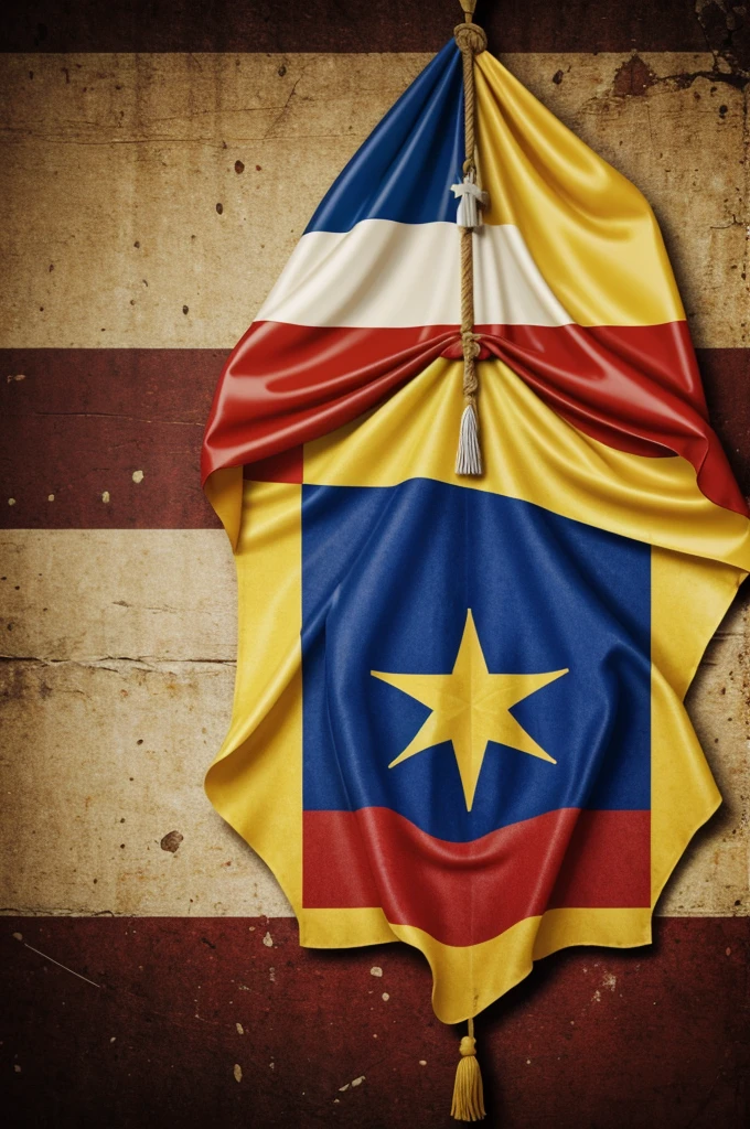 The holy sacrament and a flag of Venezuela hanging down