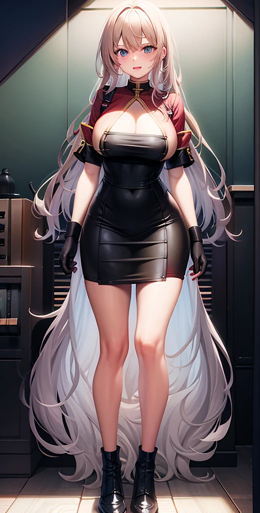 girl，Large Breasts，long hair，Topless，Bow，