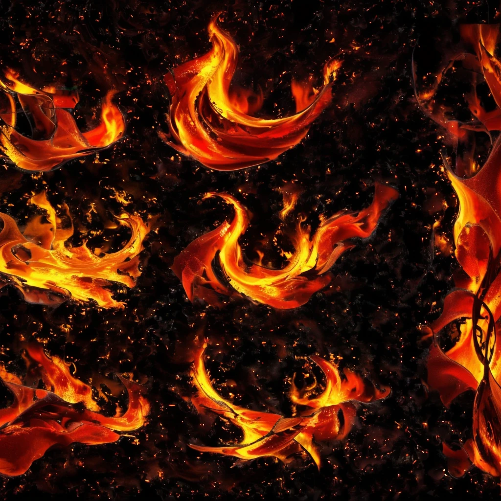 a set of colorful fire flames on a black background, colorful fire, flame colors bright, swirling flames, highly detailed fire tendrils, magic flames, intricate overlay flames imagery, colorful magic effects, multiple flames, fire and flames and smoke, swirls of fire, fire particles, lots of flames, fire flames, fiery particles, colorful smoke, small flames