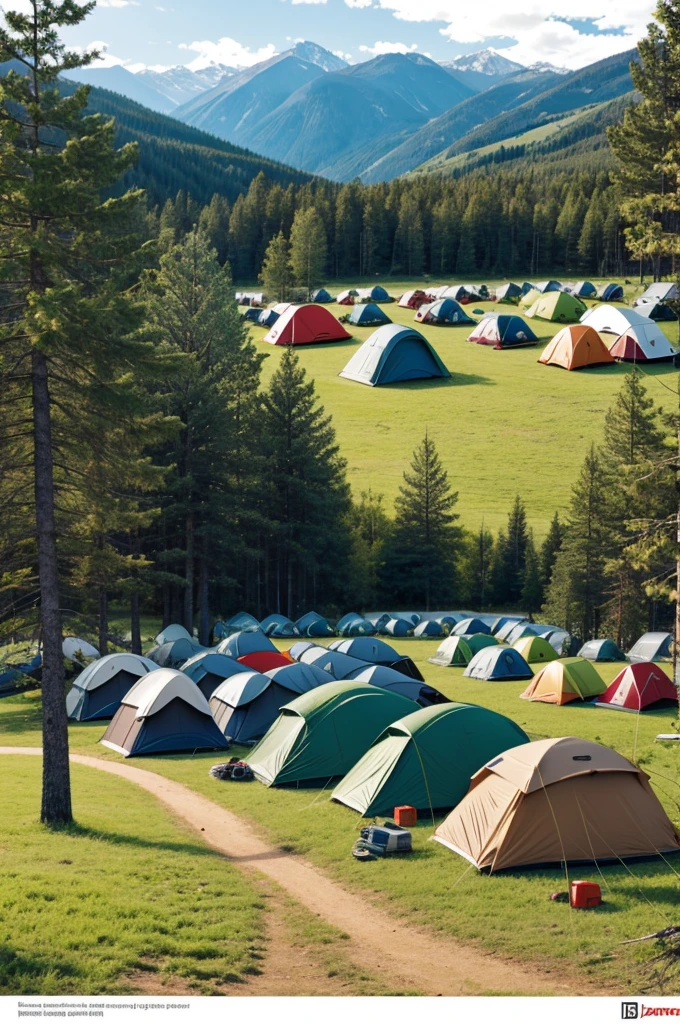 Make a camp illustration 