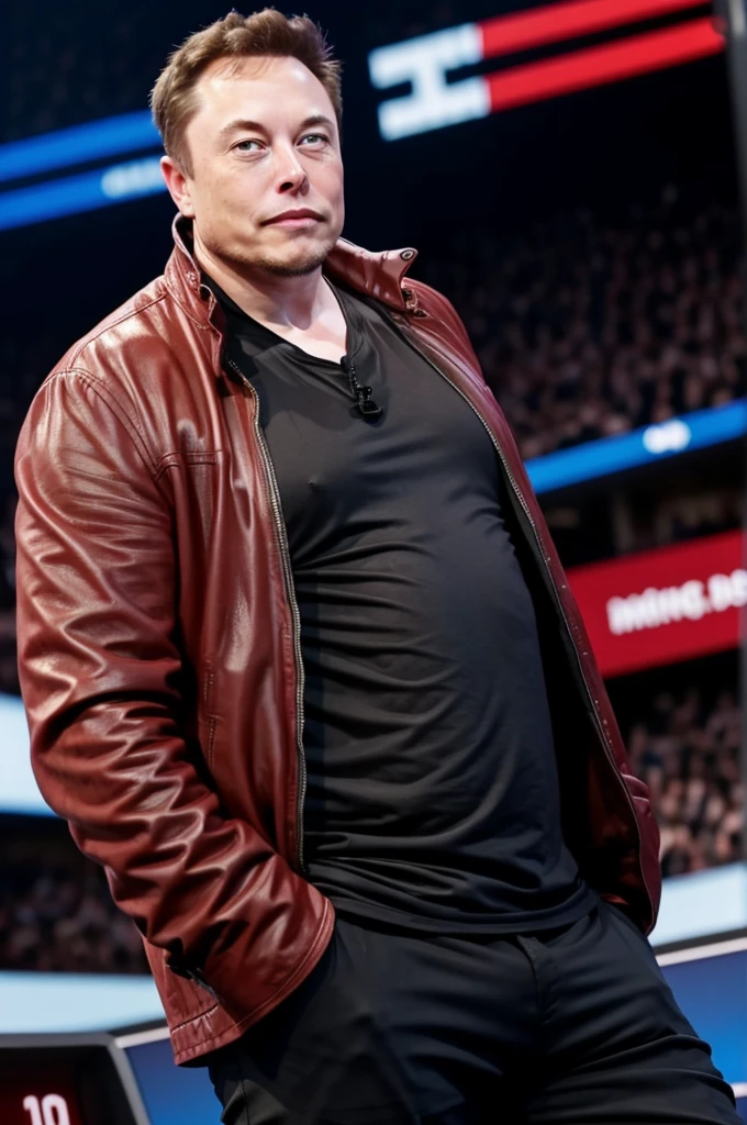 Create an image of Elon Musk doing betting analysis