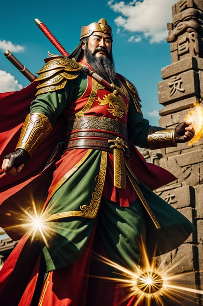 Guan Yu, a blessing in Chinese