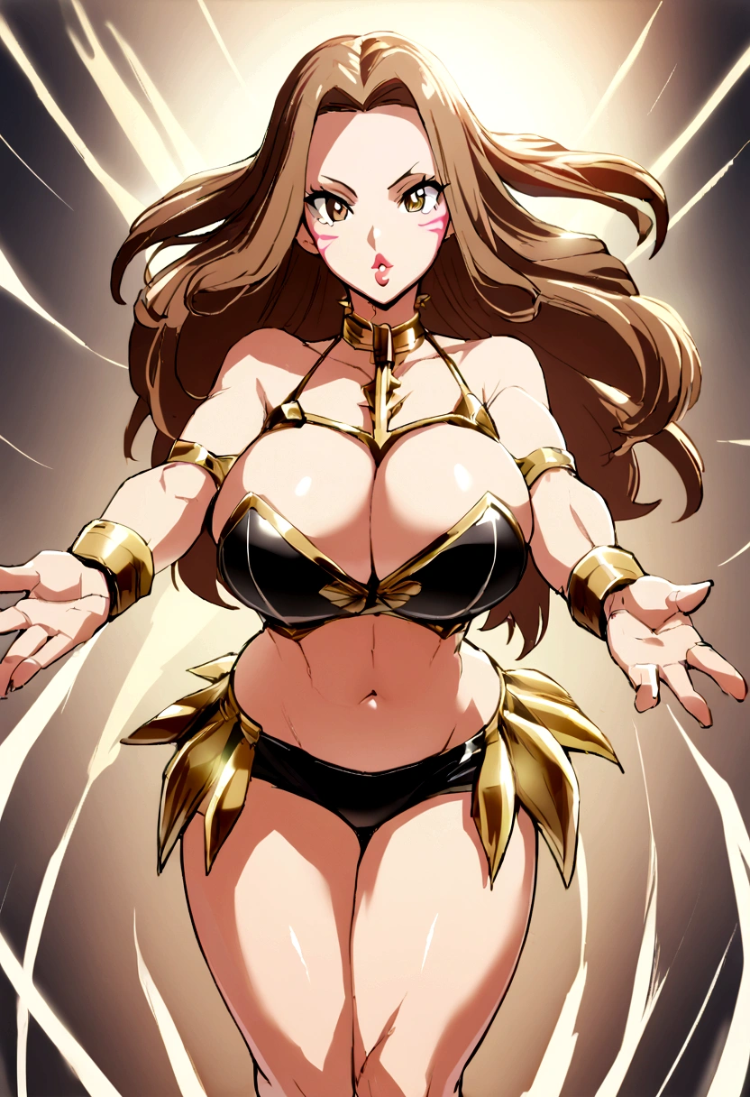 1girl, incredibly beautiful girl, super strength, super speed, super durability, super senses, super agility, (Bones style,), (boku no hero Academy), (anime), (gal), (garyu), beautiful detailed lips, longeyelashes, extremely high detailed face, athletic slim figure, large breasts, smooth tanned skin, almond-shaped hazel eyes, two beauty marks under cheekbones, , bubbly personality, highly popular idol, 