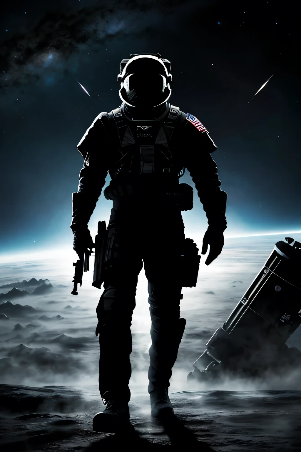 A picture based off of space and call of duty 