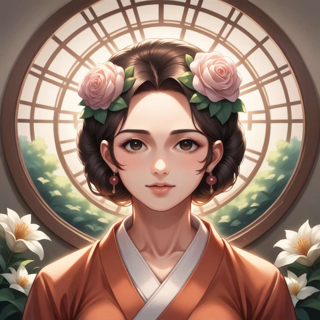 arafed woman in a kimono with flowers on her head, beautiful digital artwork, beautiful digital illustration, beautiful digital painting, gorgeous digital painting, artwork in the style of guweiz, photorealistic anime girl render, smooth anime cg art, beautiful digital art, great digital art with details, stunning digital illustration, detailed digital anime art, render of april, beautiful anime portrait