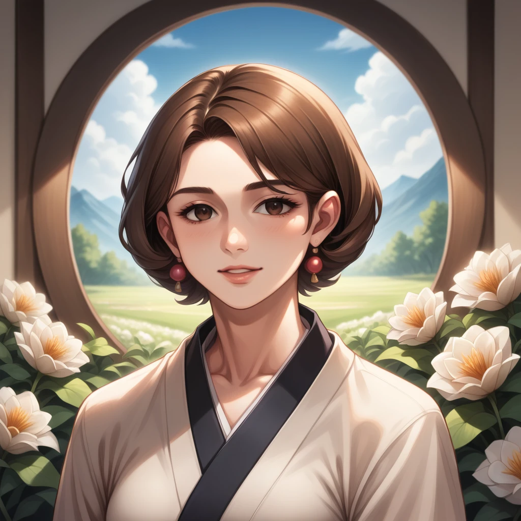 arafed woman in a kimono with flowers on her head, beautiful digital artwork, beautiful digital illustration, beautiful digital painting, gorgeous digital painting, artwork in the style of guweiz, photorealistic anime girl render, smooth anime cg art, beautiful digital art, great digital art with details, stunning digital illustration, detailed digital anime art, render of april, beautiful anime portrait