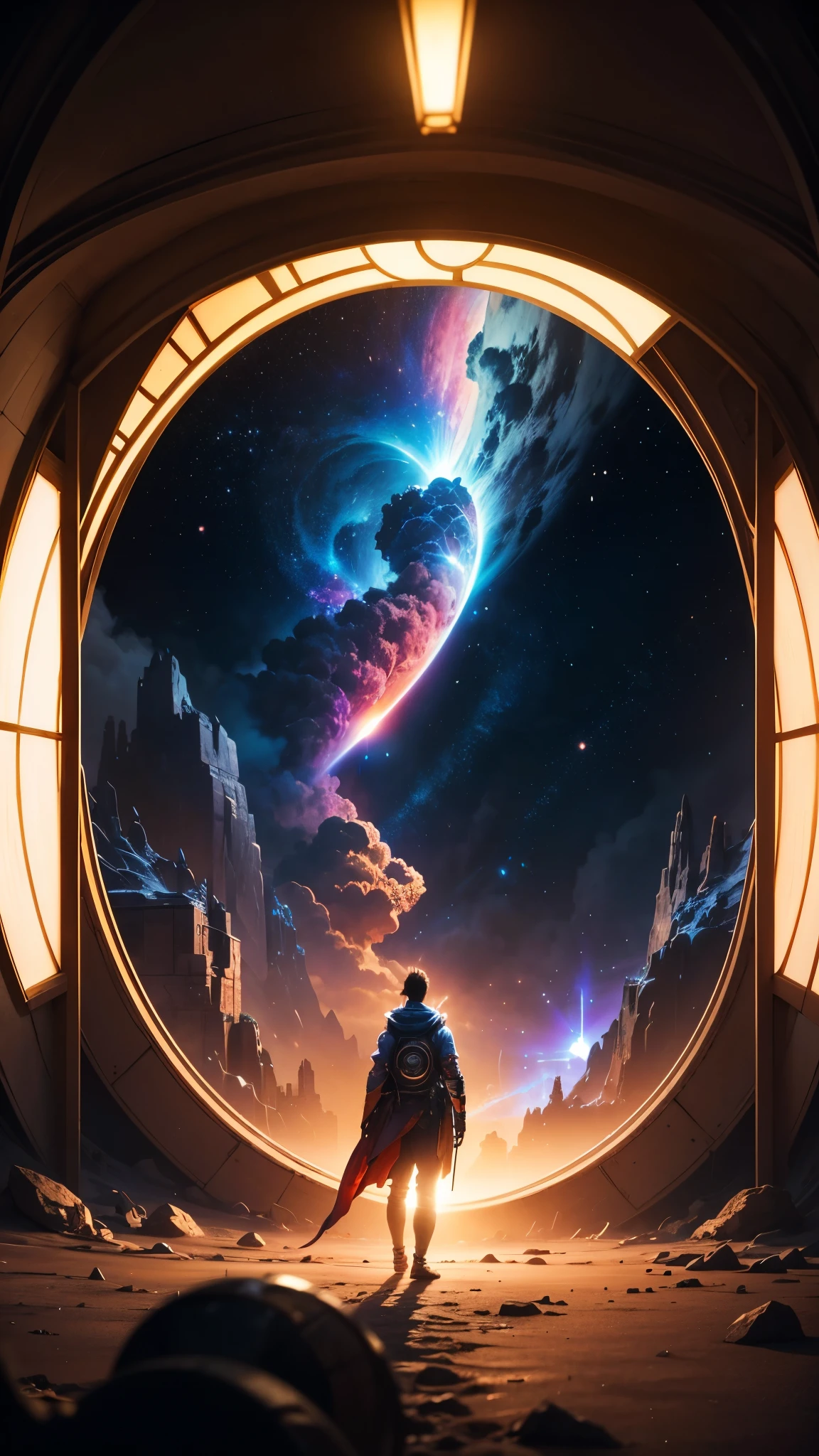 8k resolution, holographic, astral, alien, ethereal, fantasy, science fiction, cosmic illustration, mixed media, intricate details, hdr, beautifully shot, hyperrealistic, sharp focus, 64 megapixels, perfect composition, double exposure, high contrast, cinematic, epic, vibrantly colorful, stunning, intricate, meticulously detailed, digital matte painting, Into the great unknown
Into the faraway
Ride on the hope of home
The sky is ever brighter
Into the great unknown
Into the faraway
Finding home