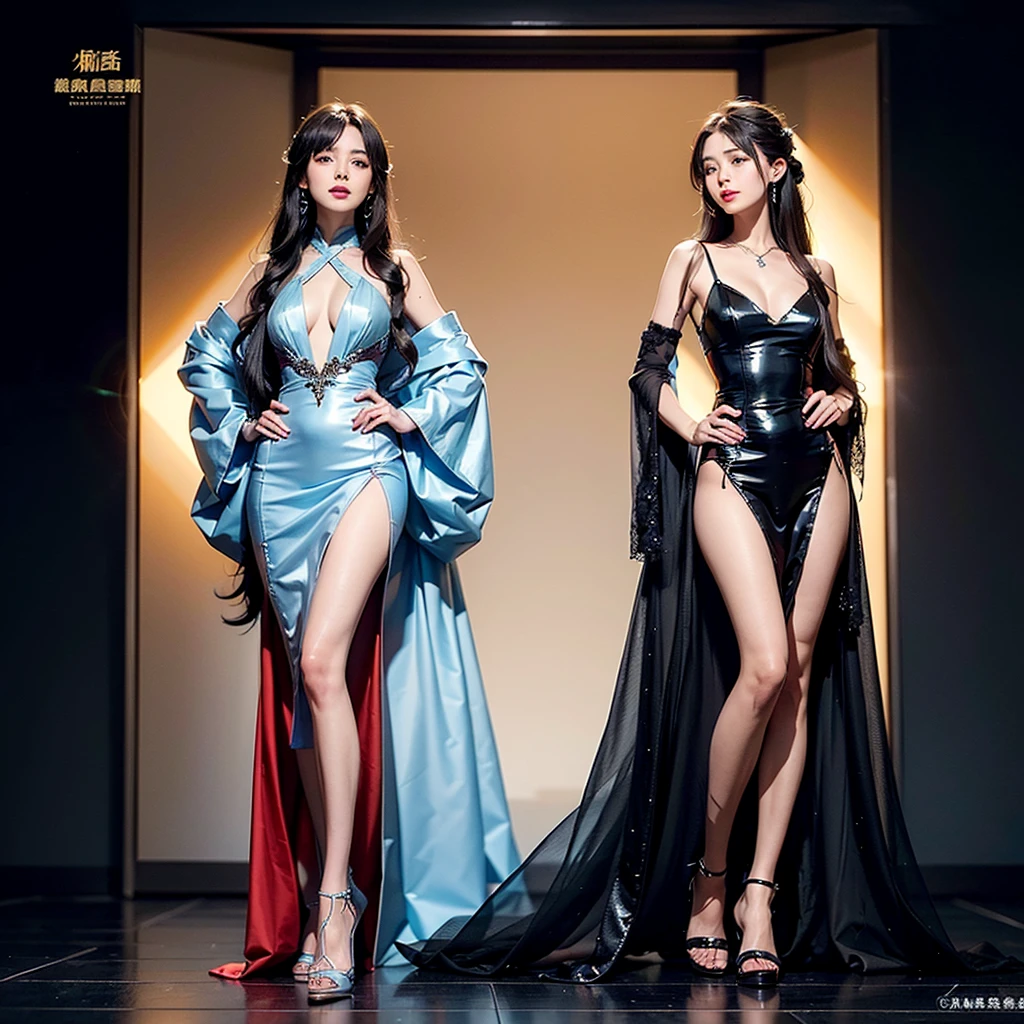 (((True Beauty))), RAW Photos, Black Hair、folder、Round eyes、False eyelashes、Straight hair, Wavy Hair、correct、Deep Red Lipstick、Striped Hair、Brown Hair、Blue Hair、(Gradient Hair)、Asymmetrical Hair、Hair behind the ear、Crossed bangs、Long Hair、((お尻までLong Hair))、Long Hair、Straight bangs、Smooth, Silky Hair、Hair up on one side、とんでもなくLong Hair、Light brown eyes、Ring Eye、Round eyes、Wicked Smile、A light smile、Cast a Shadow、(Extraordinary presence)、Atmospheric perspective、Backlight、Exposure、Lens flare、、最high quality、超High resolution、超High resolution、Very realistic, masterpiece、correct、Textured skin、high quality、最high quality、Awards、32k, 髪のfolder、Crafty、(Close your eyes and smile)、Embarrassed laugh、Redness in the ears、correct、Shine、360° View、Very detailed、超High resolution、解剖学的にcorrect、masterpiece、Accentuate your breasts、High resolution、High detail、Long eyelashes、A slight blush、Compensate, (((Full Body Shot)))、(Hands on hips)、Seductive pose、Shooting from a distance、Different angles of view、Eye height 、Looking up from below、
