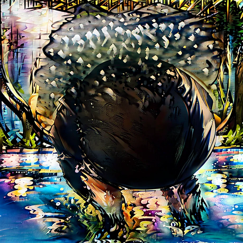 ((best quality)), ((masterpiece)), (detailed), male furry with a big vore belly burping, pool, cum puddle, crotch bulge, stomach bulges, sticky cum, cum everywhere, burp cloud, blushing, cumming, spit bubbles, drooling, cum strings, shorts filled with cum, cum bulge in shorts
