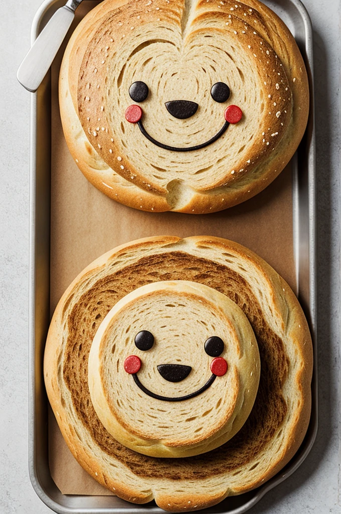 Create an animated happy bread image