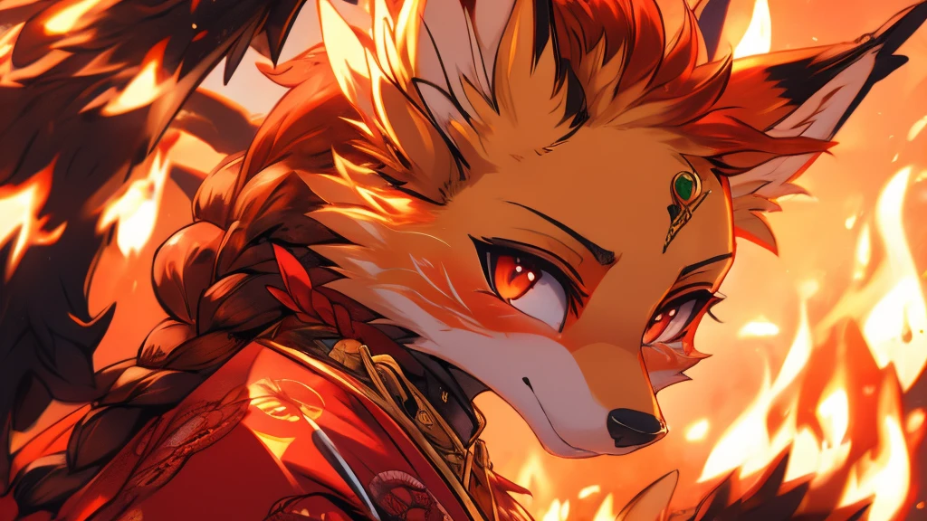 Kitsune 9 tails, add high definition_detail:1