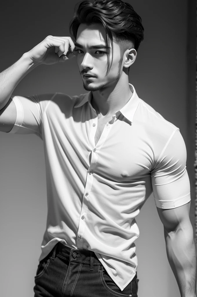 Create me a man with 50p ng/l testosterone sem shirt
