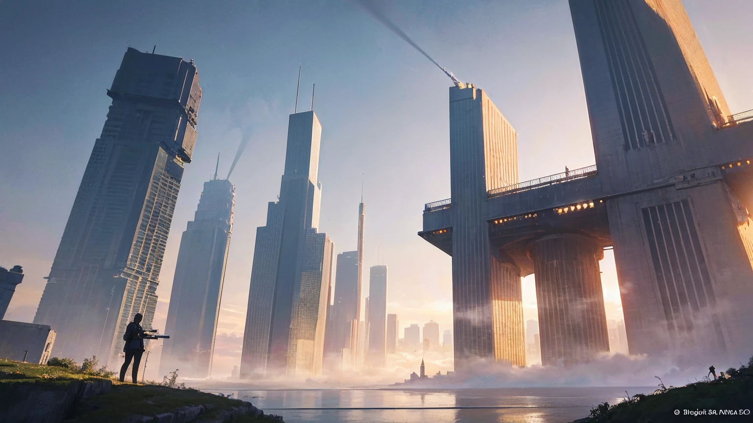 (Best quality,4K,8K,A high resolution,Masterpiece:1.2),Ultra-detailed,(Realistic,Photorealistic,photo-realistic:1.37),Futuristic floating city,Futuristic technology,Huge urban high-tech tablet platform,Airship,Floating in the sky,Futuristic city,Small airships around,High-tech hemispherical platform,Colorful lights,Advanced architecture,modernn architecture,skyscrapper,Access the cloud,Scenic beauty,view over city,Impressive design,Blend seamlessly with nature,energetic and vibrant atmosphere,Futuristic transportation system,Parking is suspended,Transparent path,Lush greenery,Sky gardens,cascading waterfalls,Magnificent skyline,reflections on the water,Sparkling river,Architectural innovation,futuristic skyscrapers,Transparent dome,The shape of the building is unusual,Elevated walkway,Impressive skyline,Glowing lights,Futuristic technology,Minimalist design,Scenic spots,Panoramic view,Cloud Piercing Tower,Vibrant colors,epic sunrise,epic sunset,Dazzling light display,magical ambiance,The future city,Urban Utopia,LuxuryLifestyle,Innovative energy,sustainable development,Smart city technology,Advanced infrastructure,Tranquil atmosphere,Nature and technology live in harmony,Awesome cityscape,Unprecedented urban planning,Architecture connects seamlessly with nature,High-tech metropolis,A cutting-edge engineering marvel,The future of urban living,Visionary architectural concept,Energy-efficient buildings,Harmony with the environment,A city floating above the clouds,Utopian dreams become reality,The possibilities are endless,State-of-the-art transportation network,Green energy integration,Innovative materials,Impressive holographic display,Advanced communication system,Breathtaking aerial view,Quiet and peaceful environment,Modernist aesthetics,Ethereal beauty