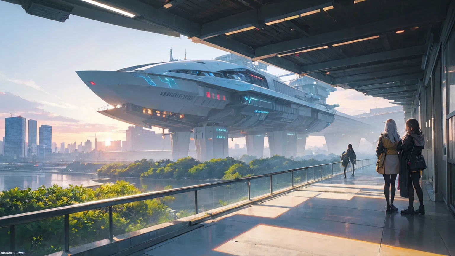 (Best quality,4K,8K,A high resolution,Masterpiece:1.2),Ultra-detailed,(Realistic,Photorealistic,photo-realistic:1.37),Futuristic floating city,Futuristic technology,Huge urban high-tech tablet platform,Airship,Floating in the sky,Futuristic city,Small airships around,High-tech hemispherical platform,Colorful lights,Advanced architecture,modernn architecture,skyscrapper,Access the cloud,Scenic beauty,view over city,Impressive design,Blend seamlessly with nature,energetic and vibrant atmosphere,Futuristic transportation system,Parking is suspended,Transparent path,Lush greenery,Sky gardens,cascading waterfalls,Magnificent skyline,reflections on the water,Sparkling river,Architectural innovation,futuristic skyscrapers,Transparent dome,The shape of the building is unusual,Elevated walkway,Impressive skyline,Glowing lights,Futuristic technology,Minimalist design,Scenic spots,Panoramic view,Cloud Piercing Tower,Vibrant colors,epic sunrise,epic sunset,Dazzling light display,magical ambiance,The future city,Urban Utopia,LuxuryLifestyle,Innovative energy,sustainable development,Smart city technology,Advanced infrastructure,Tranquil atmosphere,Nature and technology live in harmony,Awesome cityscape,Unprecedented urban planning,Architecture connects seamlessly with nature,High-tech metropolis,A cutting-edge engineering marvel,The future of urban living,Visionary architectural concept,Energy-efficient buildings,Harmony with the environment,A city floating above the clouds,Utopian dreams become reality,The possibilities are endless,State-of-the-art transportation network,Green energy integration,Innovative materials,Impressive holographic display,Advanced communication system,Breathtaking aerial view,Quiet and peaceful environment,Modernist aesthetics,Ethereal beauty