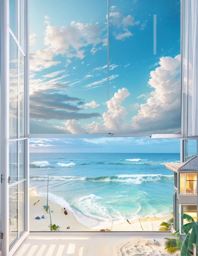 Masterpiece, Beautiful Beach view from windows, night time