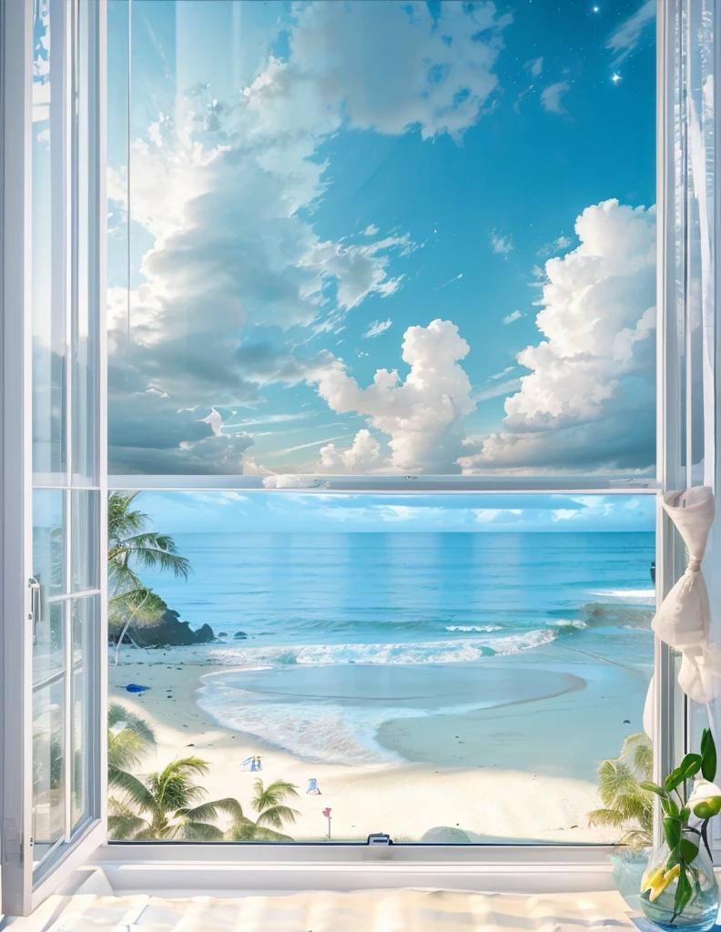 Masterpiece, Beautiful Beach view from windows, night time