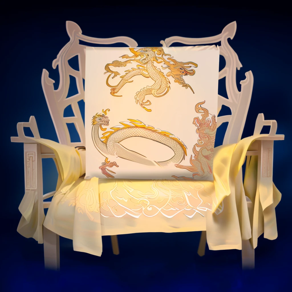 ((masterpiece,best quality)),((High-precision drawing in every detail) Extremely high-precision drawing) [High resolution],(Detailed illustration, very detailed and detailed drawing, delicate drawn lines with tempo, realistic texture expression),ultra detailed,best quality,sharp focus,4K,professional work,((cloth cover over chair 1.2)), (((Chinese style ornate brocade 1.5))), ((Emperor's dragon chair cloth)), (cloth cover for chair), upholstery, ((ornate fabric material 1.2)).