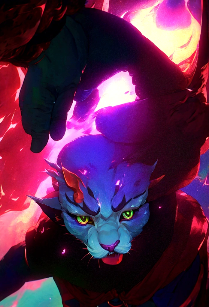 Lux from league of legends as a furry cat 