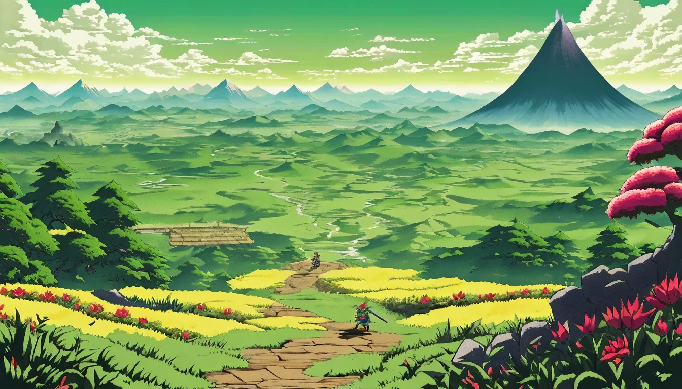 Zelda Style landscape painful hope Monster Kazehiki