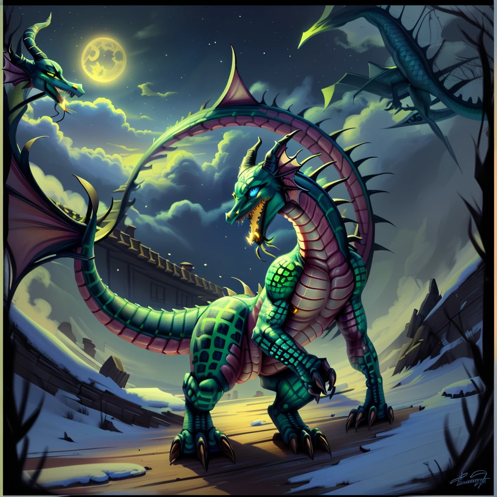 there is a dragon that is standing in the snow, dragon art mawshot, White Dragon with blue eyes, d&d dragon art commission, blue Dragon, dragon art, blue scaled dragon, jormungandr, anthro dragon art, Naga, anubis-reptilian, Ultraterrestrial Dragons, dragon our species, Naga-tirr