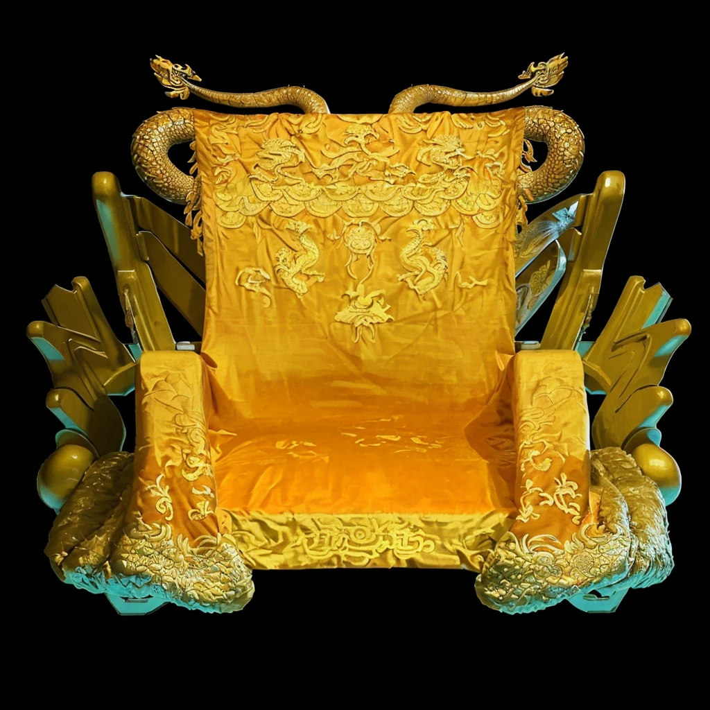((masterpiece,best quality)),((High-precision drawing in every detail) Extremely high-precision drawing) [High resolution],(Detailed illustration, very detailed and detailed drawing, delicate drawn lines with tempo, realistic texture expression),ultra detailed,best quality,sharp focus,4K,professional work,((cloth cover over chair 1.2)), (((Chinese style ornate brocade 1.5))), ((Emperor's dragon chair cloth)), (cloth cover for chair), upholstery, ((ornate fabric material 1.2)).