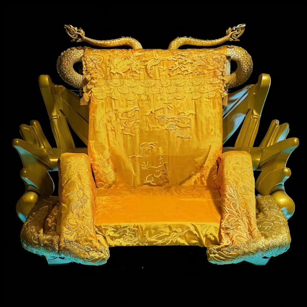 ((masterpiece,best quality)),((High-precision drawing in every detail) Extremely high-precision drawing) [High resolution],(Detailed illustration, very detailed and detailed drawing, delicate drawn lines with tempo, realistic texture expression),ultra detailed,best quality,sharp focus,4K,professional work,((cloth cover over chair 1.2)), (((Chinese style ornate brocade 1.5))), ((Emperor's dragon chair cloth)), (cloth cover for chair), upholstery, ((ornate fabric material 1.2)).