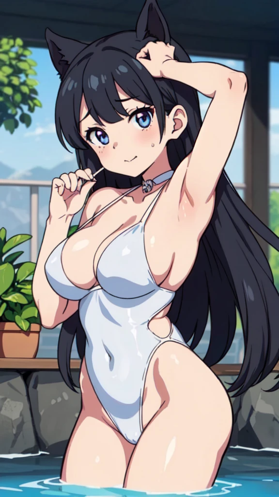 ((テーブルトップ, 最高品質, 高解像度, ピクセルパーフェクト, 4K, 閲覧注意)))、((筋肉質))、1 , きれいな女性、(((複数の中年男性に囲まれて、ぶっかけ)))、((ショートヘアー、黒い髪)), ((赤色の目、美しいまつげ, 現実的 eyes)), ((詳細な顔, 赤面:1.2)), ((滑らかな質感:0.75, 現実的 texture:0.65, 現実的:1.1, アニメCGスタイル))、大きな乳首、((巨大な胸、乳首の腫れ、太ももが太い)), 完璧なボディ、夜のオフィスルーム、((((:または、恥ずかしい、赤面))))、((汗、腋から蒸気))、(手を頭の後ろに置く、脇の下)、((ネイビーブルー競泳水着))、メガネ