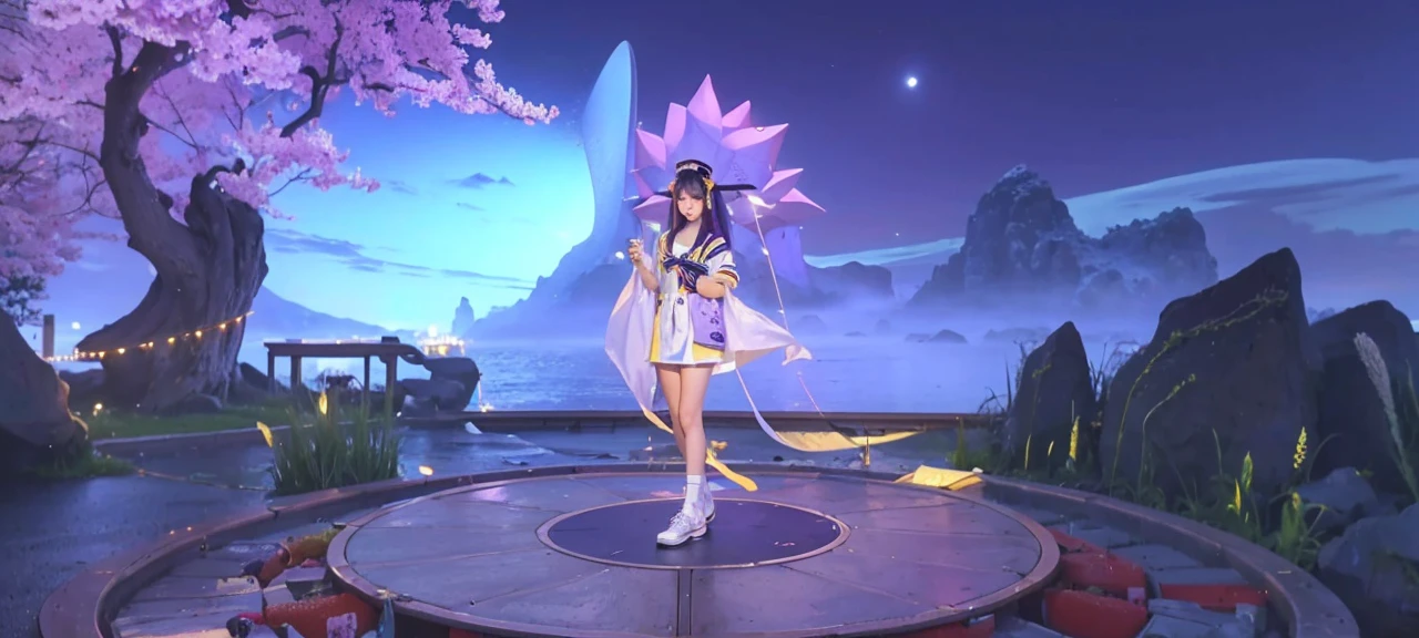 An eighteen-year-old young woman with long purple hair in a sailor suit sits in a classroom (school 1.5 in the background) (expression serious, cold 1.5) (best quality: 1.1) (masterpiece: 1.3) with an unparalleled masterpiece, surreal 8K, perfect artwork, super detail, best quality, masterpiece 4K wallpaper aesthetics, masterpiece, award-winning artwork, official art, cinematic lighting