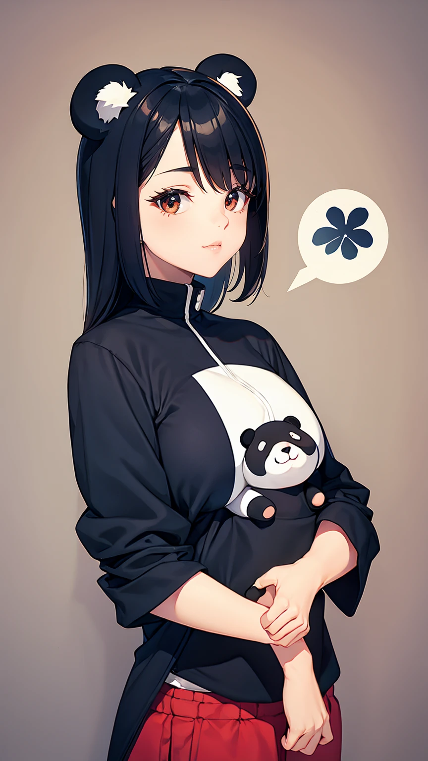 panda person woman, 11 years olds