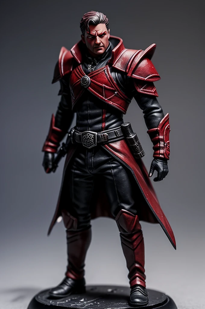 A miniature from the game Lethal Company which shows the character with red eyes, bloody and that as a title it has "Don&#39;t play at 3 AM"
