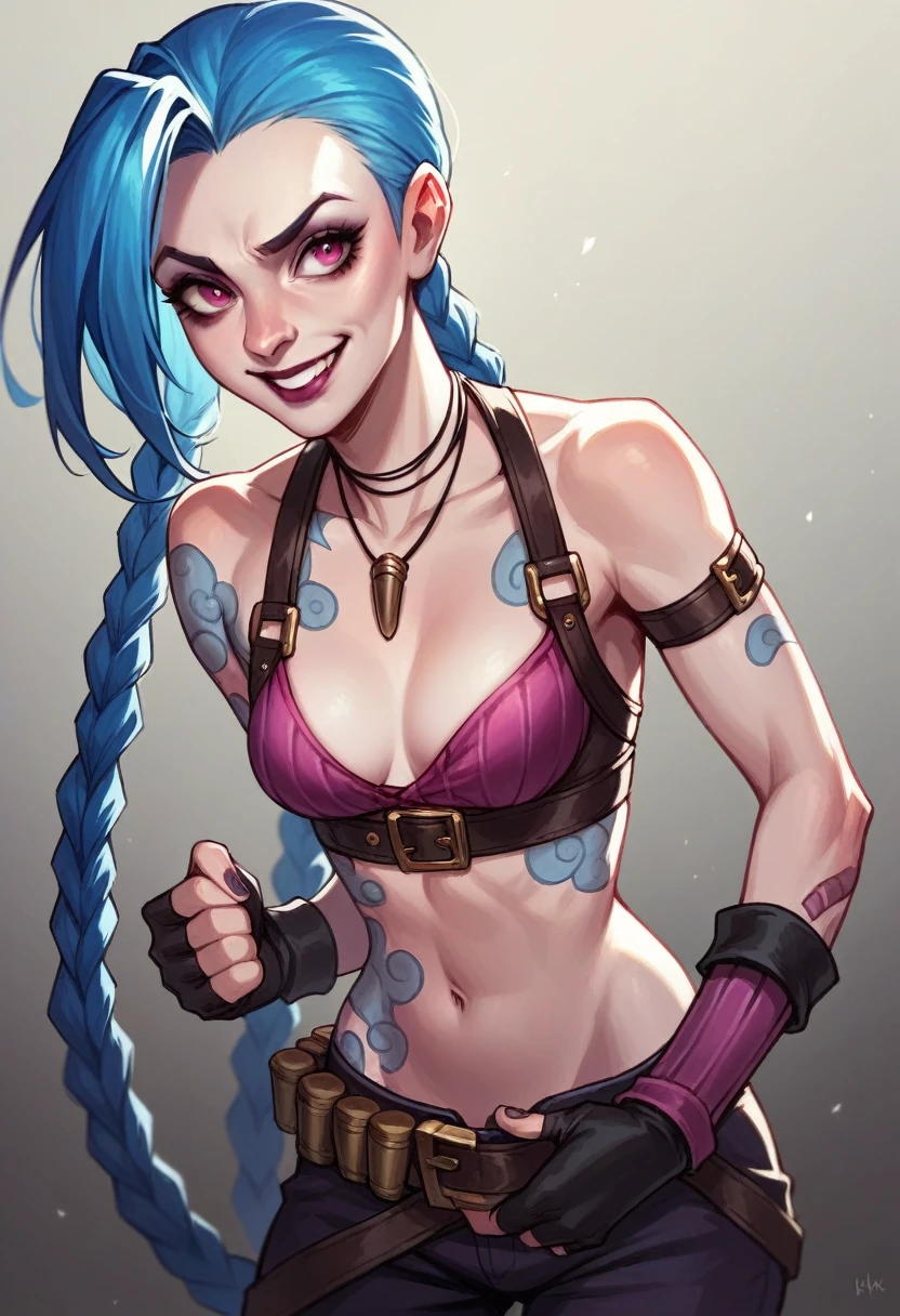 Realistic image of Jinx from league of legends arcane 