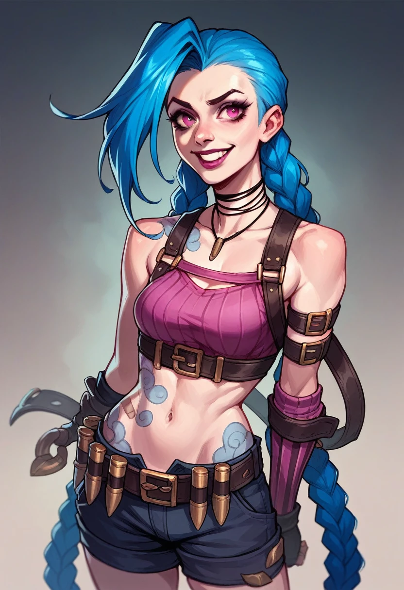 Realistic image of Jinx from league of legends arcane 